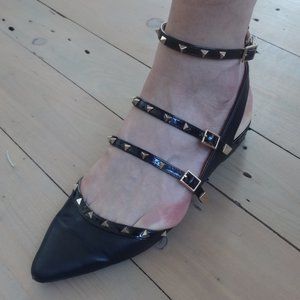 2 x 20 Aldo studded leather strap sandals